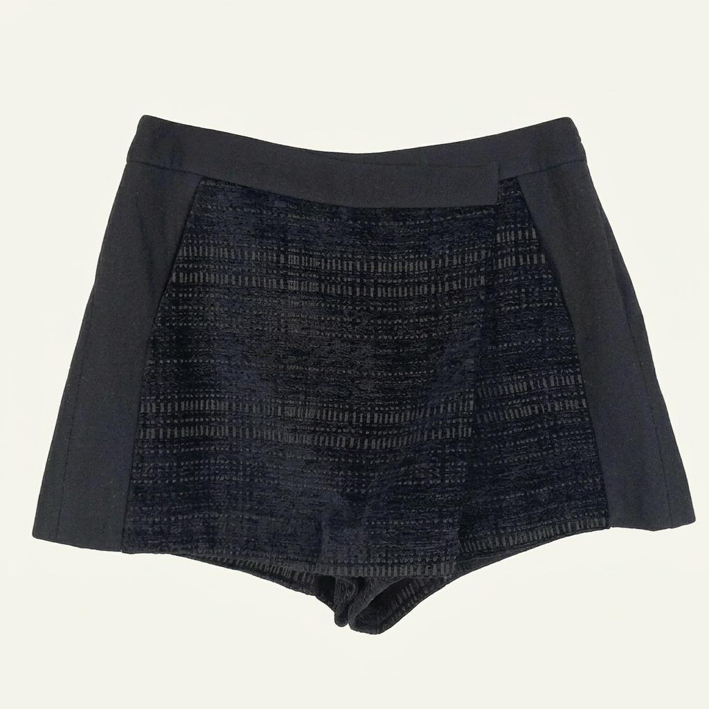 바닐라비 여 벨벳짜임 모직 미니팬츠 블랙67 (HU26340) 1