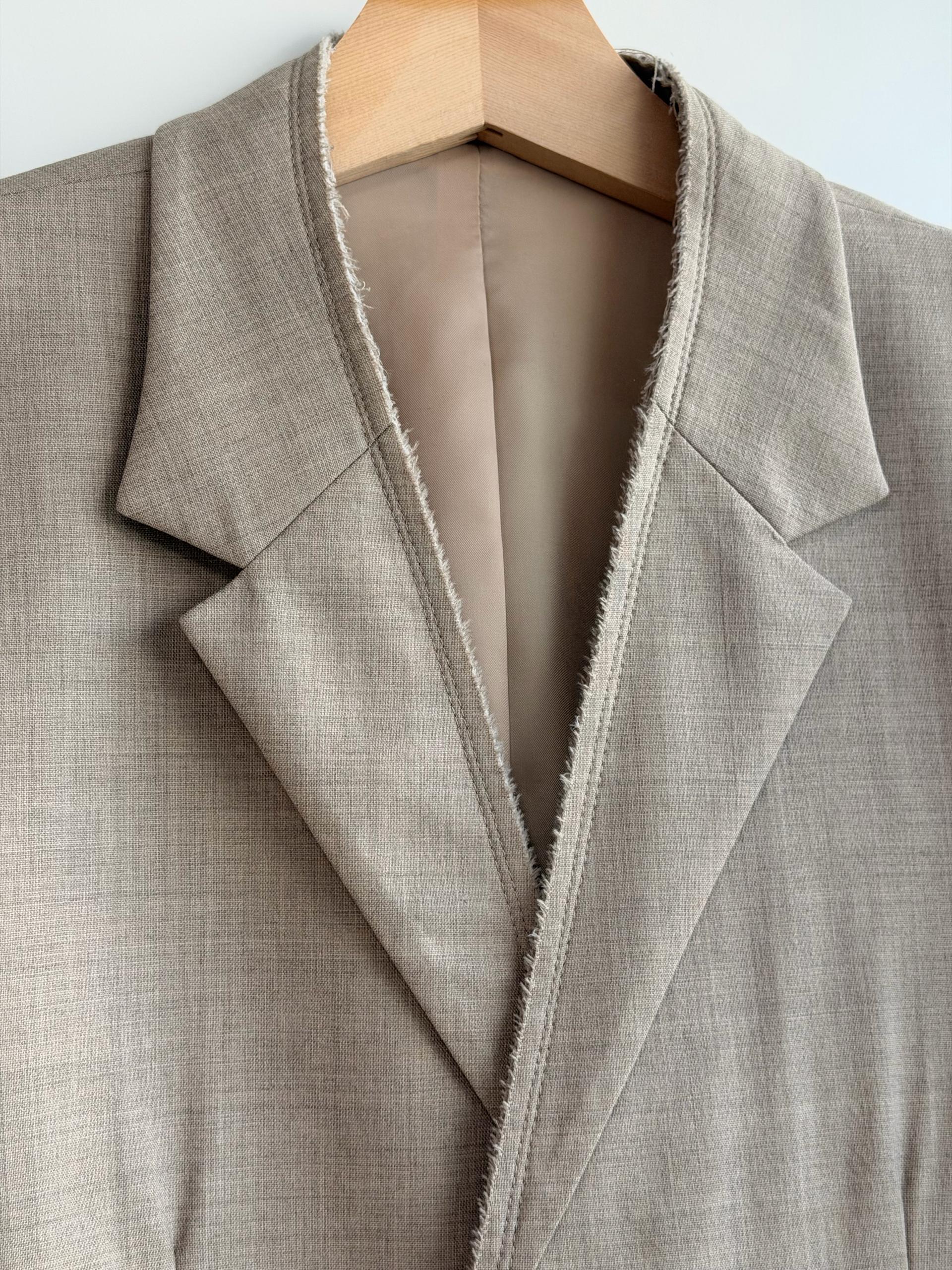 [정품] 알테(Alte) 컷오프 디테일 울 블렌드 재킷 (BEIGE) 9