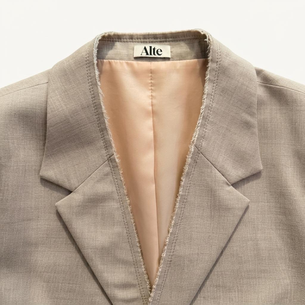 [정품] 알테(Alte) 컷오프 디테일 울 블렌드 재킷 (BEIGE) 1