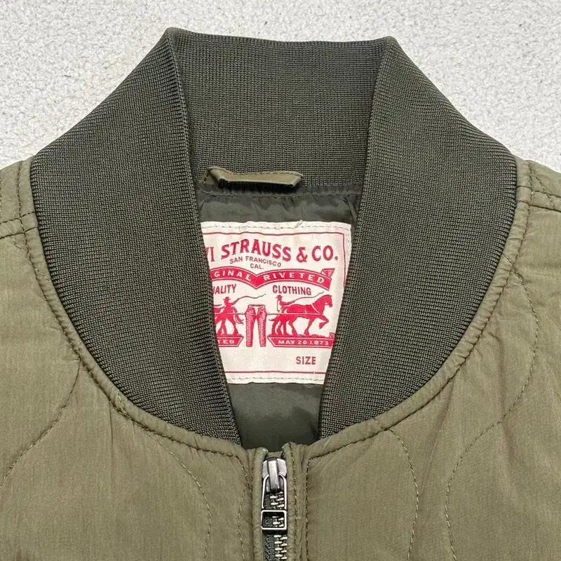 LEVI'S 퀄팅 봄버 자켓 카키 L 6