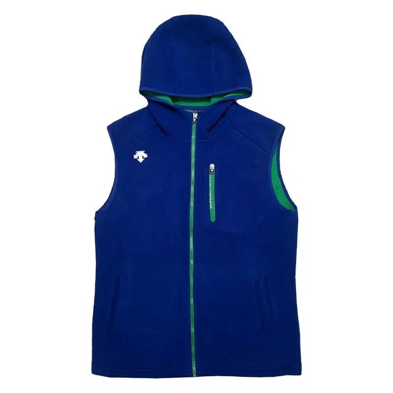 DESCENTE 폴리스 후드 조끼 블루 105 2