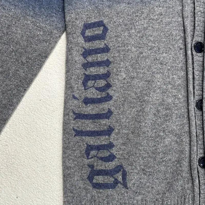 GALLIANO 그라데이션 울 가디건 그레이 2XL 3