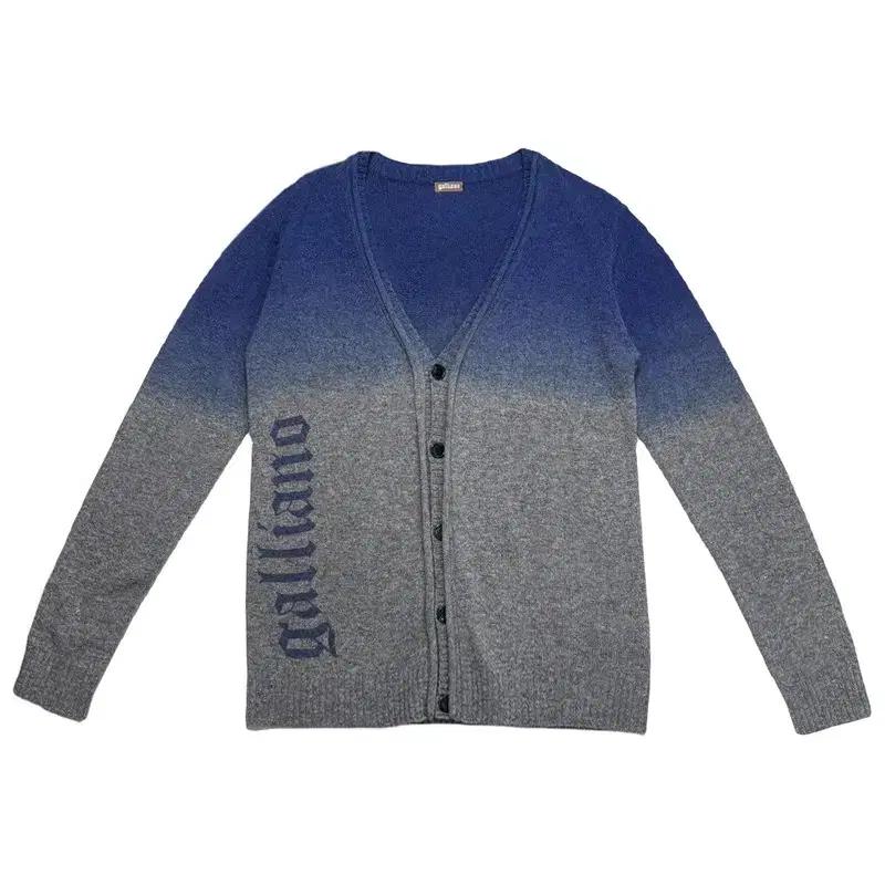 GALLIANO 그라데이션 울 가디건 그레이 2XL 2