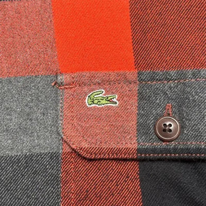 LACOSTE 긴팔 체크셔츠 오렌지 40 3
