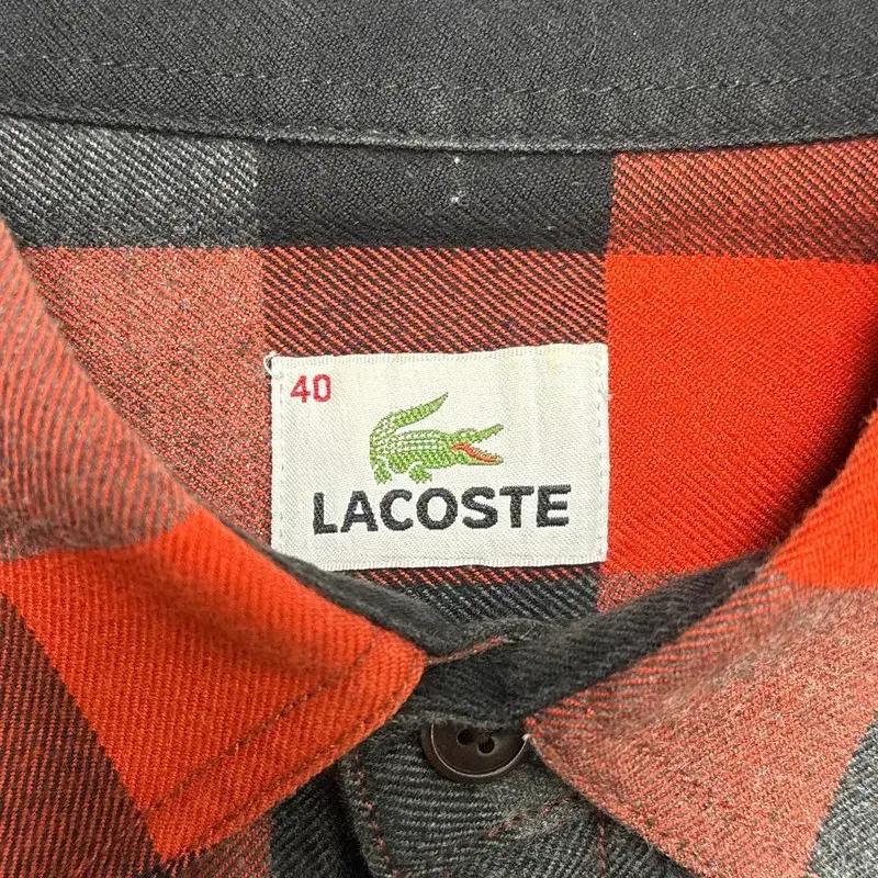 LACOSTE 긴팔 체크셔츠 오렌지 40 7