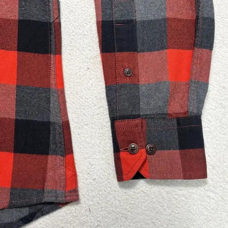 LACOSTE 긴팔 체크셔츠 오렌지 40 5