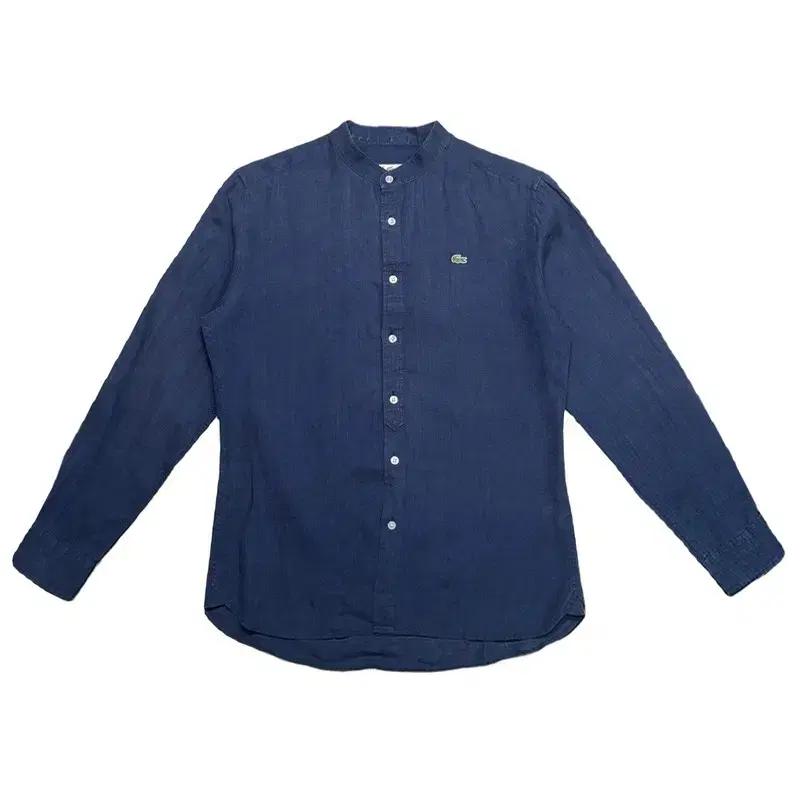 LACOSTE 헨리넥 린넨 셔츠 네이비 40 2
