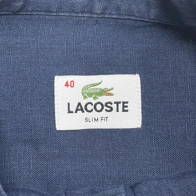 LACOSTE 헨리넥 린넨 셔츠 네이비 40 7