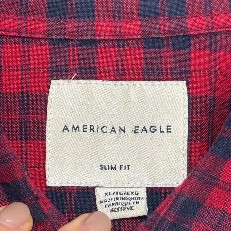 AMERICAN EAGLE 체크 셔츠 레드 XL 6