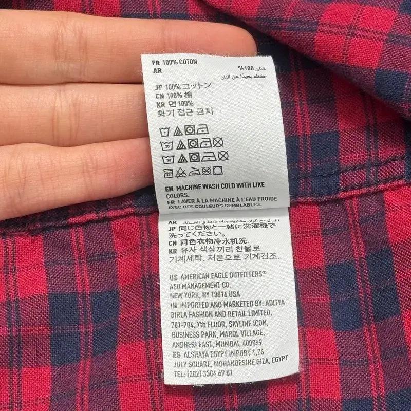 AMERICAN EAGLE 체크 셔츠 레드 XL 8