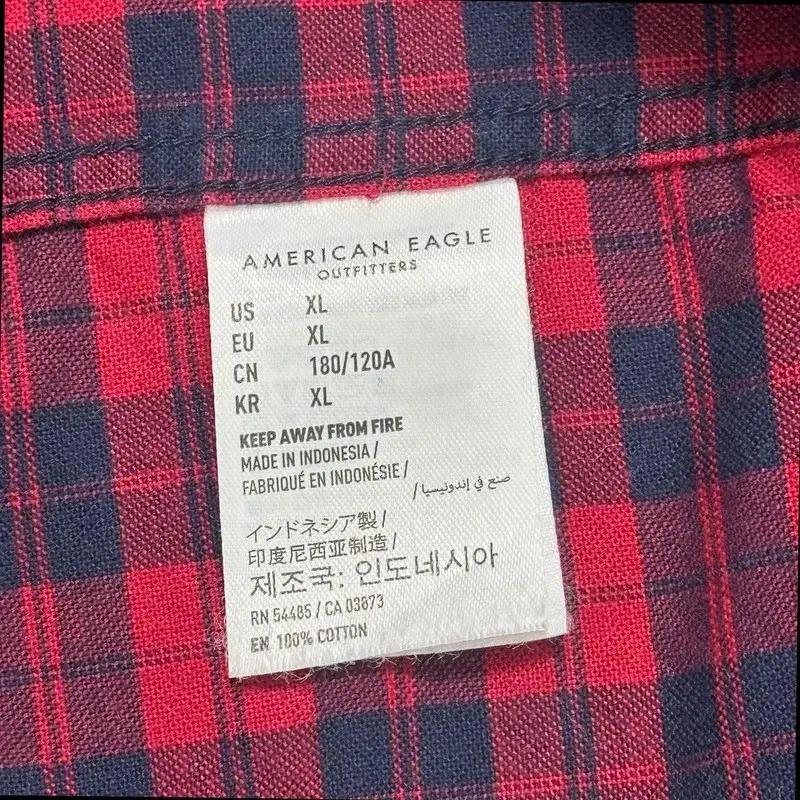 AMERICAN EAGLE 체크 셔츠 레드 XL 7