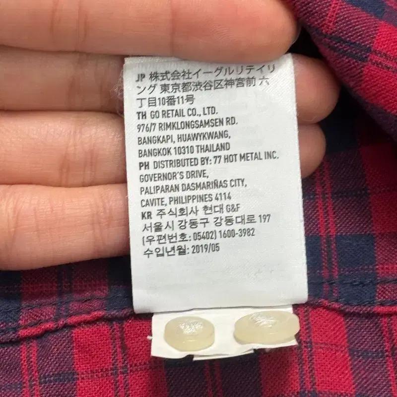 AMERICAN EAGLE 체크 셔츠 레드 XL 9