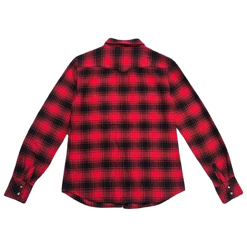 LEVI'S 폴란넬 체크 웨스턴 셔츠 레드 M 11