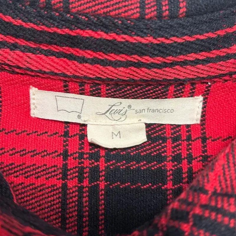 LEVI'S 폴란넬 체크 웨스턴 셔츠 레드 M 6