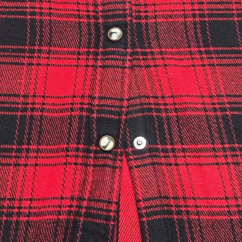 LEVI'S 폴란넬 체크 웨스턴 셔츠 레드 M 8