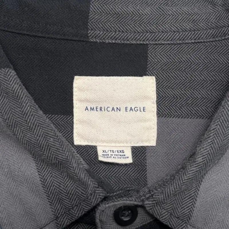 AMERICAN EAGLE 코튼 체크 워크셔츠 그레이 XL 6