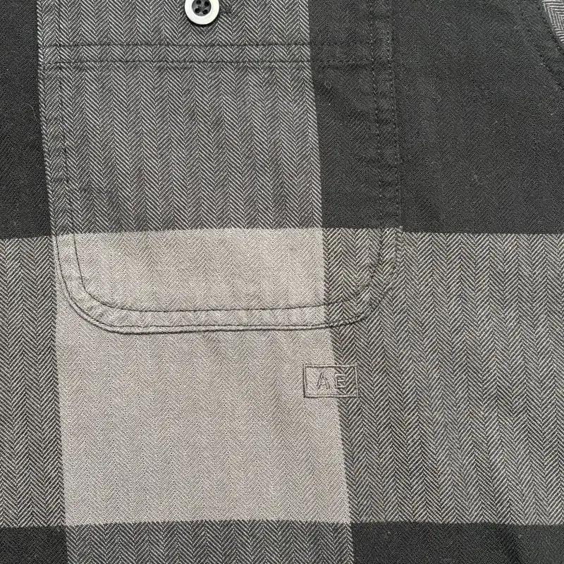 AMERICAN EAGLE 코튼 체크 워크셔츠 그레이 XL 3