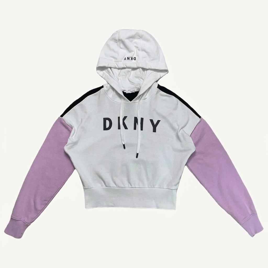 DKNY 스포츠 컬러블록 반크롭 후드티 S 1