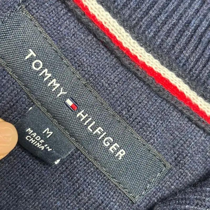 TOMMY HILFIGER 하프 집업 니트 네이비 M 8