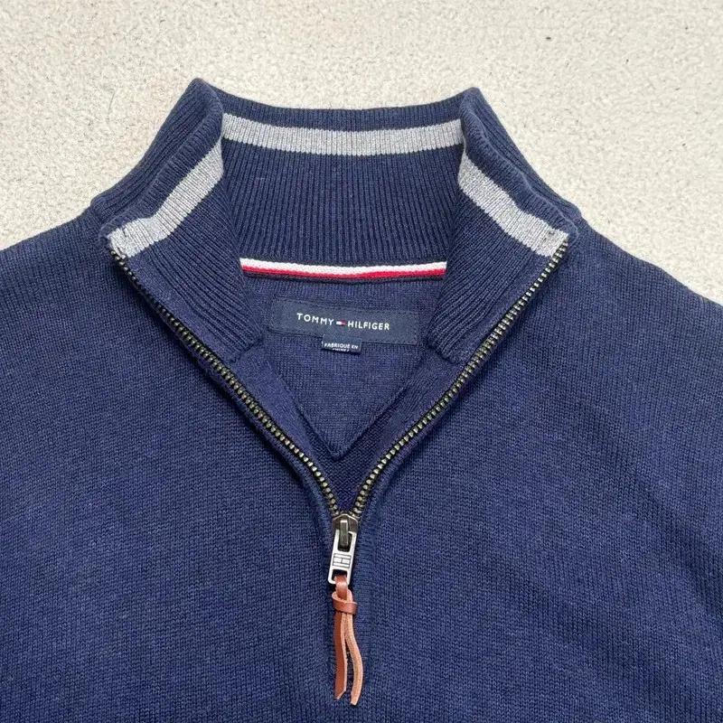 TOMMY HILFIGER 하프 집업 니트 네이비 M 6