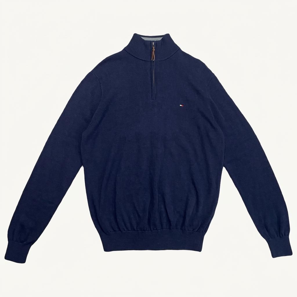 TOMMY HILFIGER 하프 집업 니트 네이비 M 1