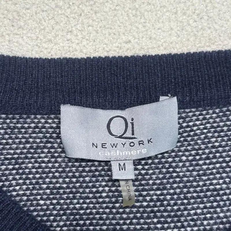 Qi Newyork 캐시미어 100 라운드넥 니트 네이비 M 6
