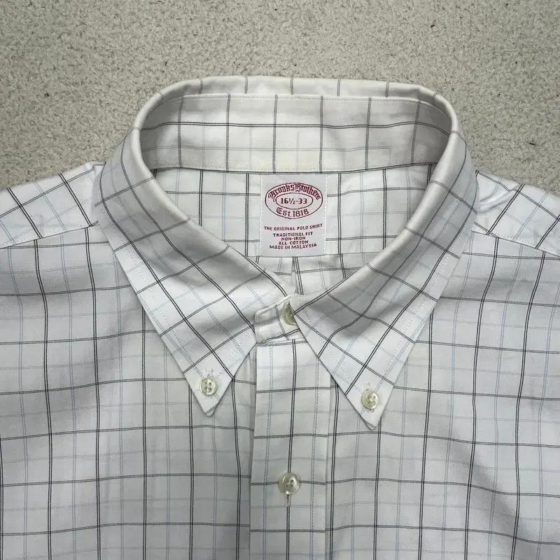 BROOKS BROTHERS 체크 셔츠 16 1/2 33 4