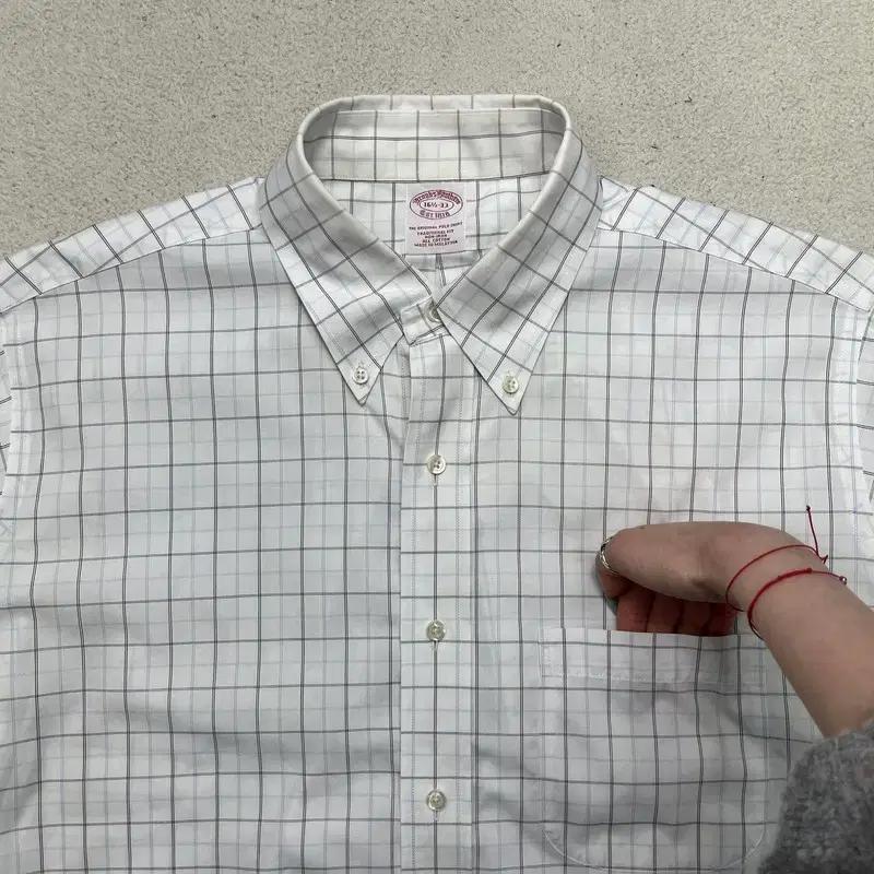 BROOKS BROTHERS 체크 셔츠 16 1/2 33 3