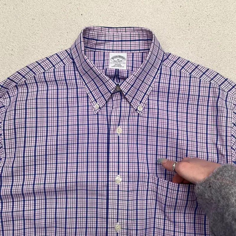 BROOKS BROTHERS 체크 셔츠 M 4