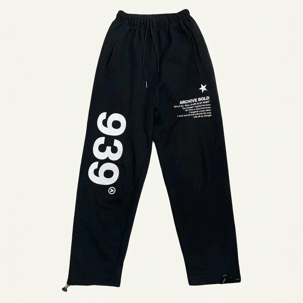 아카이브볼드 939 로고 스웨트 팬츠 블랙 S 1