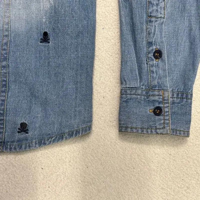 필립플레인 스컬 Embroidery 데님진 말론 셔츠 S 4
