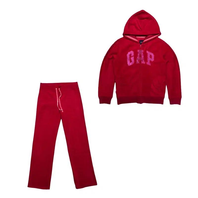 GAP KIDS 핑크로고 후리스 후드집업, 후리스 바지 SET 2
