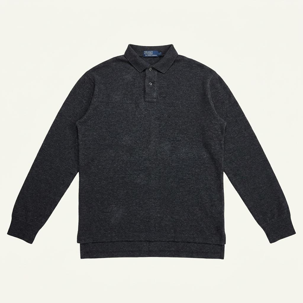 RALPH LAUREN 카라 긴팔티 그레이 M 1