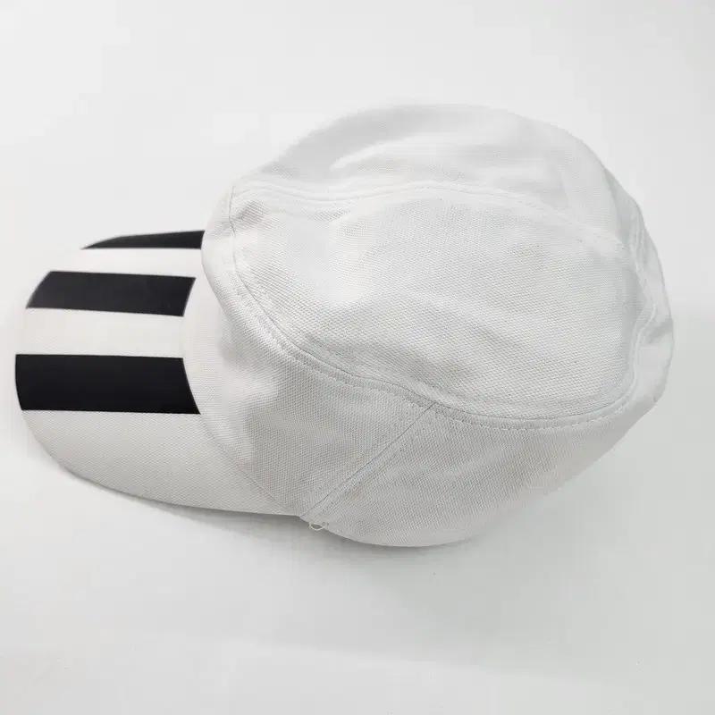 ADIDAS 3 스트라이프 화이트 캡 M 4