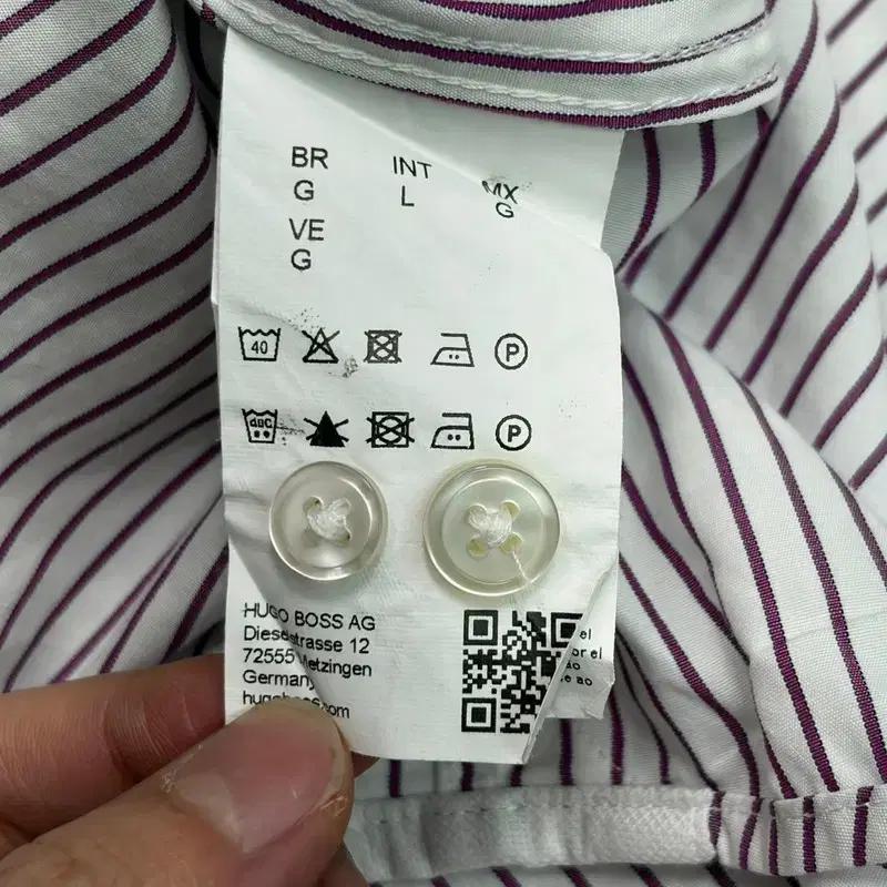 HUGO BOSS 레귤러핏 스트라이프 드레스 셔츠 L 7