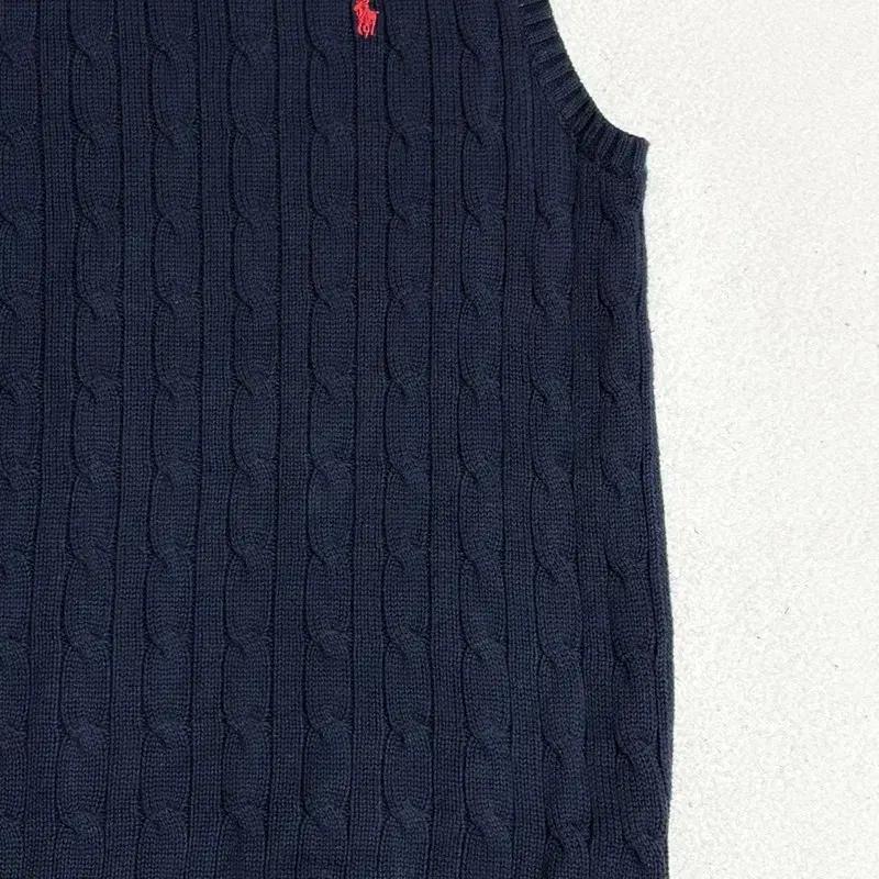 POLO 케이블 니트 코튼 베스트 XL 3