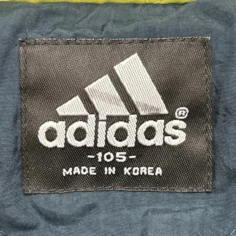 아디다스 올드스쿨 네이비 형광 후드 바람막이 점퍼 105 7