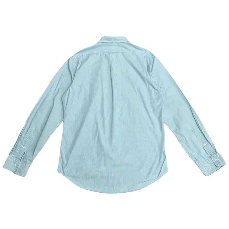 POLO 슬림핏 그린 스트라이프 셔츠 L 8
