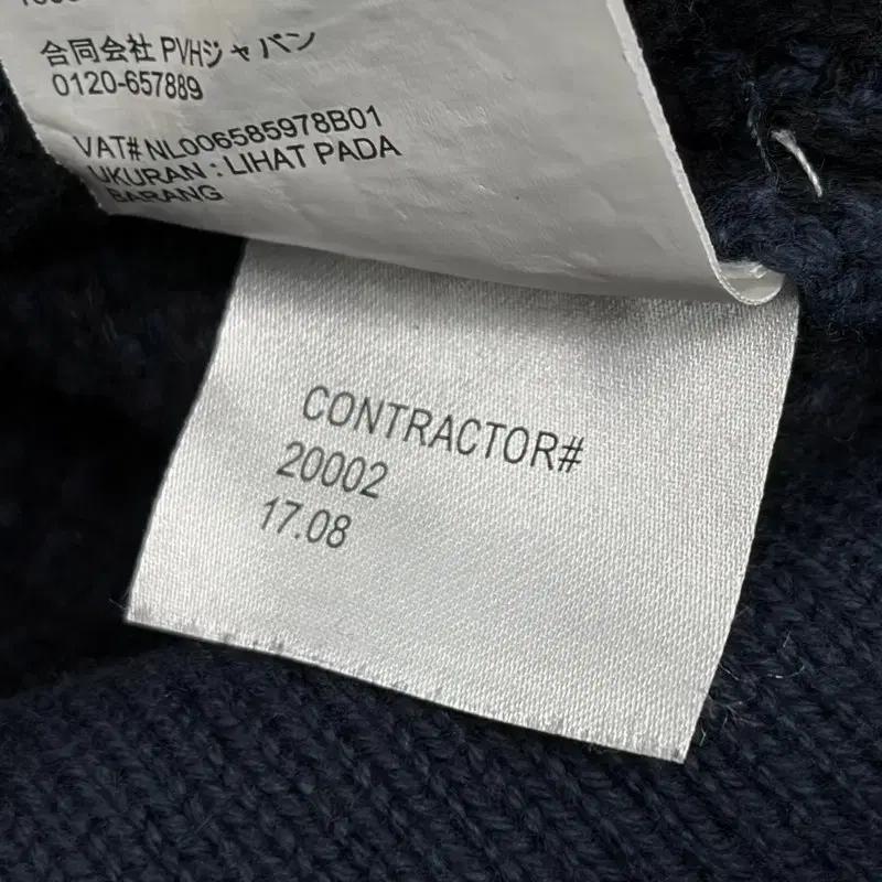 CALVIN KLEIN 루즈 미니멀 와플 니트 집업 L 7