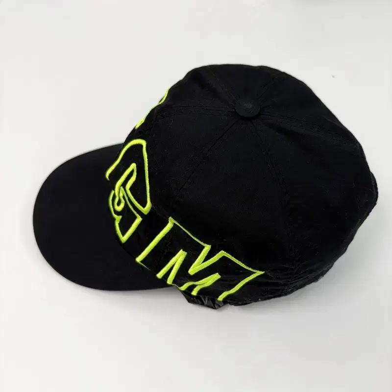 MSGM 블랙 네오그린 코튼 베이스볼 캡 3