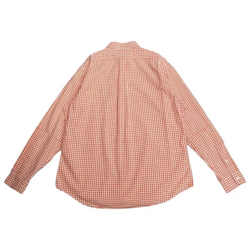 POLO 커스텀핏 오렌지 깅엄 셔츠 XL 8