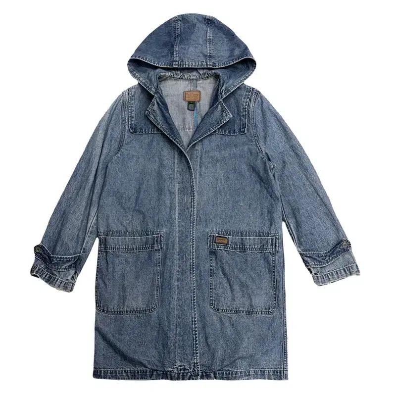 RALPH LAUREN 데님 롱 후드 야상 S 2