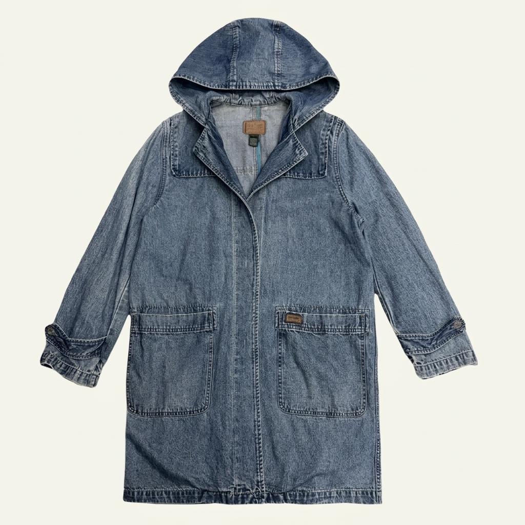 RALPH LAUREN 데님 롱 후드 야상 S 1
