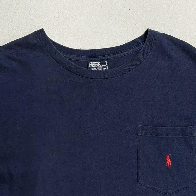 POLO 네이비 포켓 티셔츠 M 4