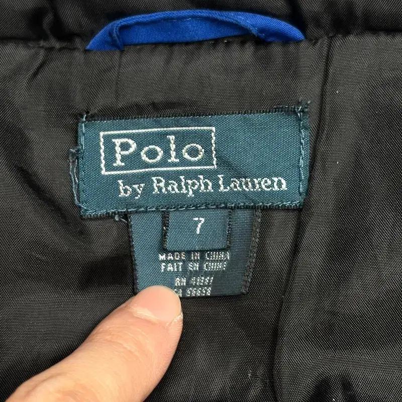 POLO 키즈 빅포니 블루 다운 패딩 7 6