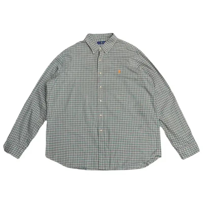 POLO 깅엄 체크 포플린 셔츠 XXL 2