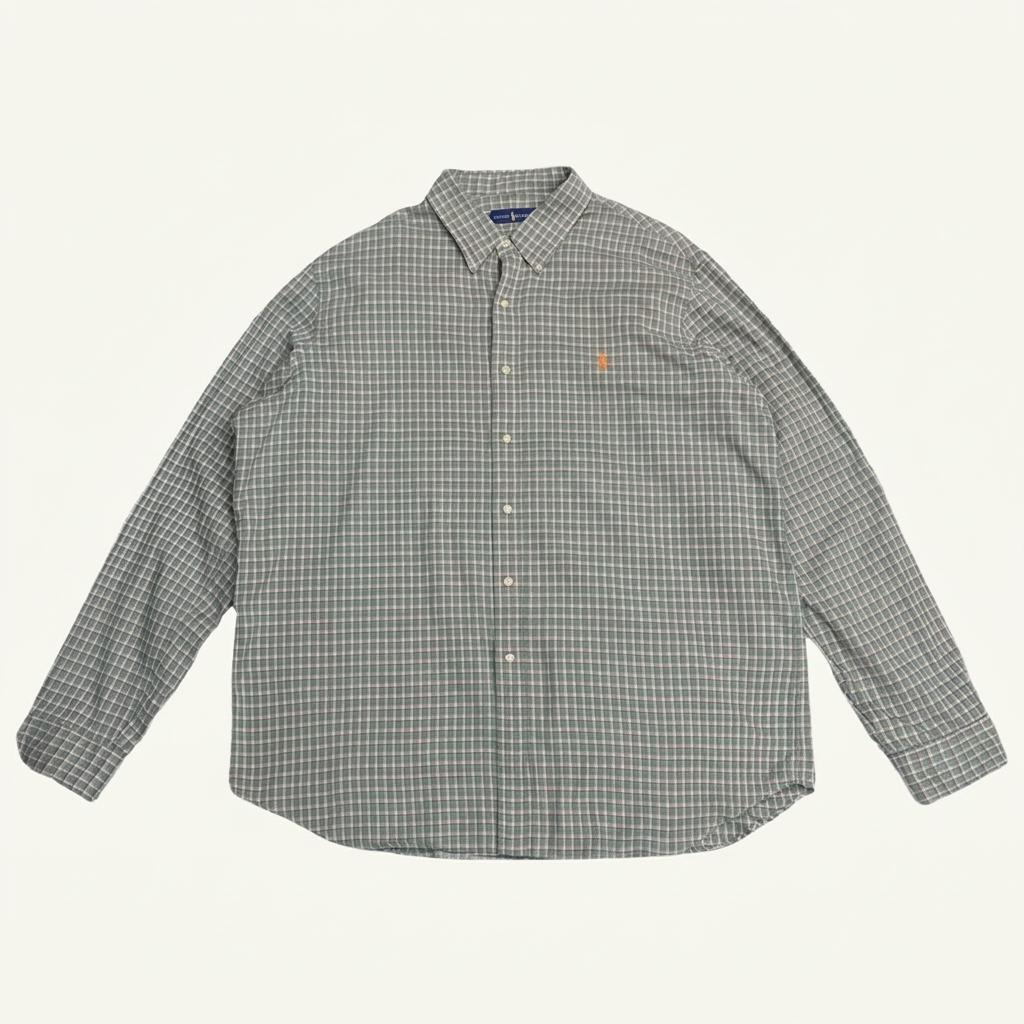 POLO 깅엄 체크 포플린 셔츠 XXL 1
