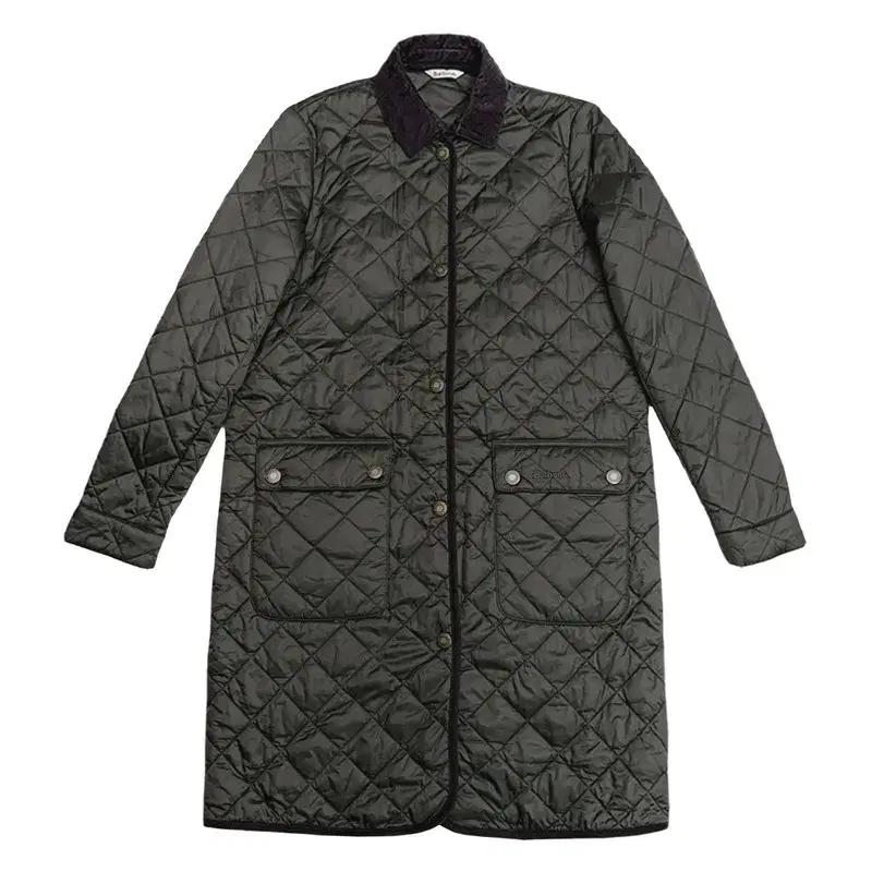 BARBOUR 보더 퀼팅 롱 자켓 36 2