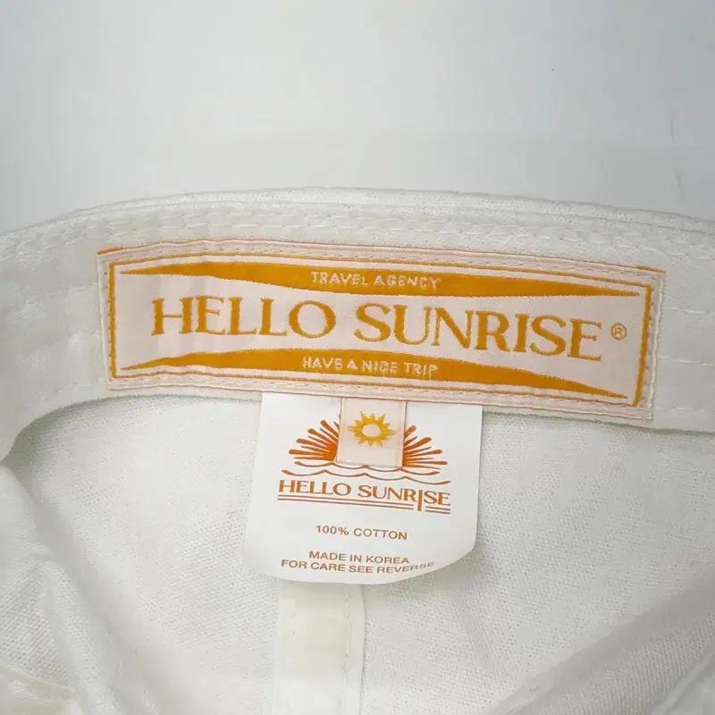 HELLO SUNRISE 투톤 워시드 OG 6패널 캡 7
