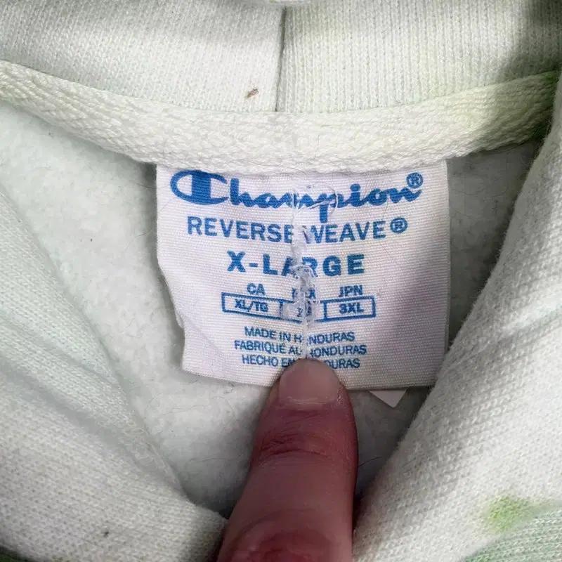 CHAMPION 그린 타이다이 후드티 XL 8